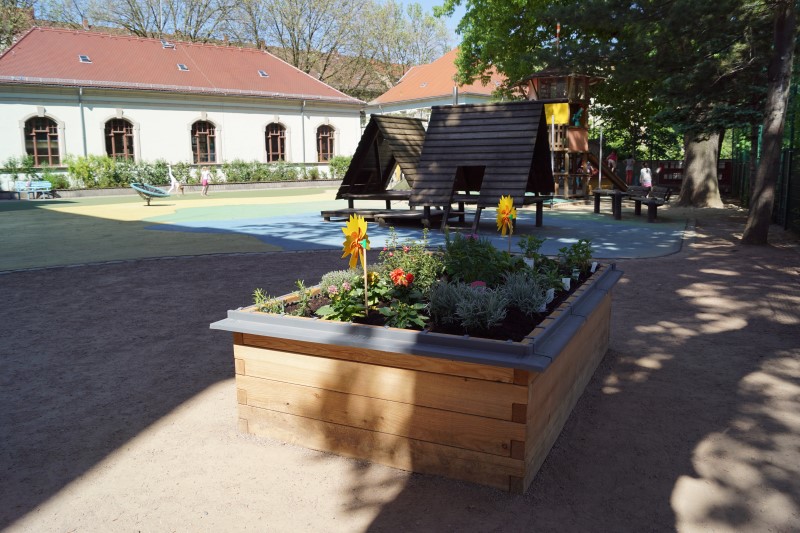 netzwerk natur, Übergabe des PflanzenWelten-Hochbeetes an der Grundschule Gotthold Ephraim Lessing in Pirna